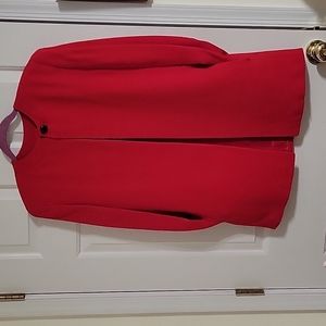EllenTracy 100% Silk Blazer Red